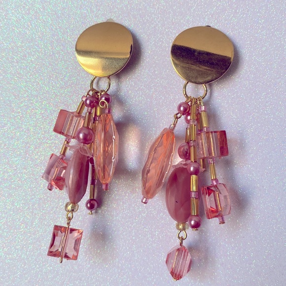 Pretty in Pink Statement Earrings - Picture 4 of 4